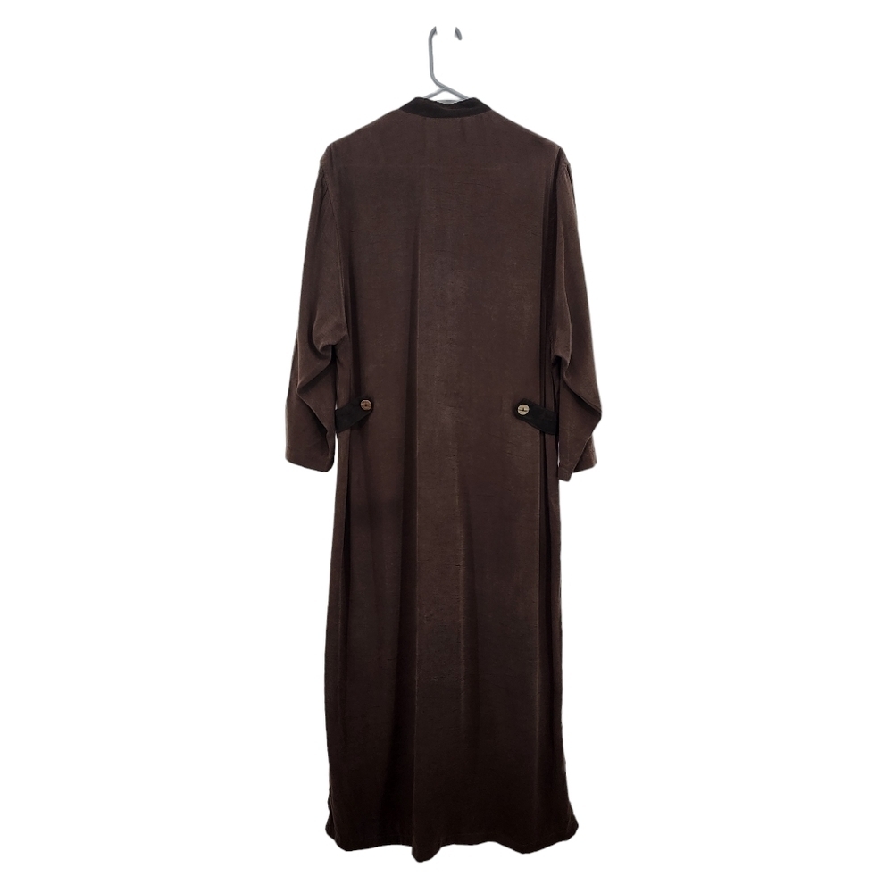 Bodil Women's Vintage Button Front Maxi Dress Lagenlook - Picture 6 of 7